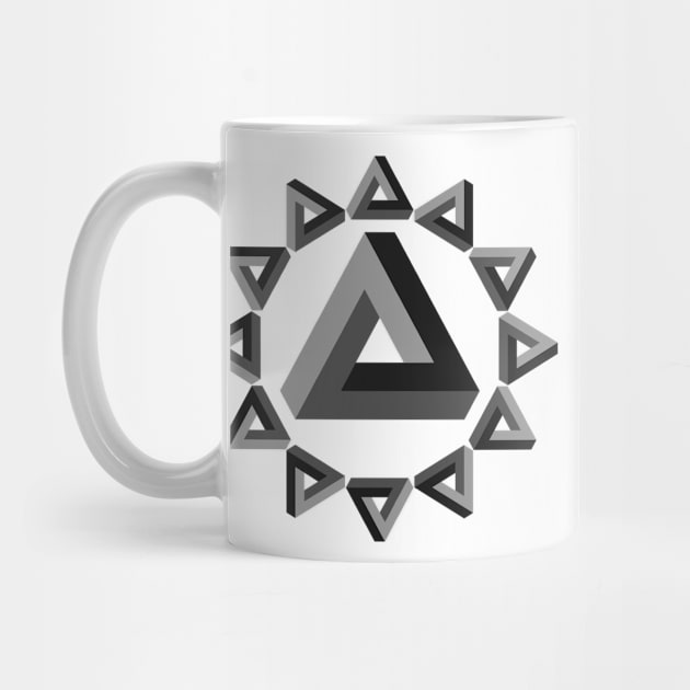 Impossible triangles arranged in a circle by TyneDesigns